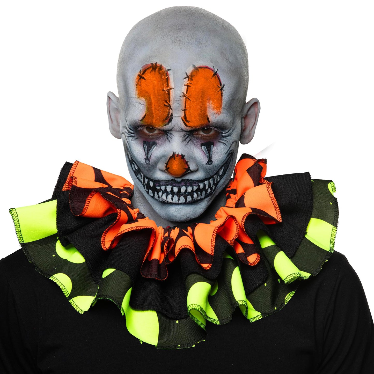 Blacklight Reactive Clown Collar Adult Costume Accessory