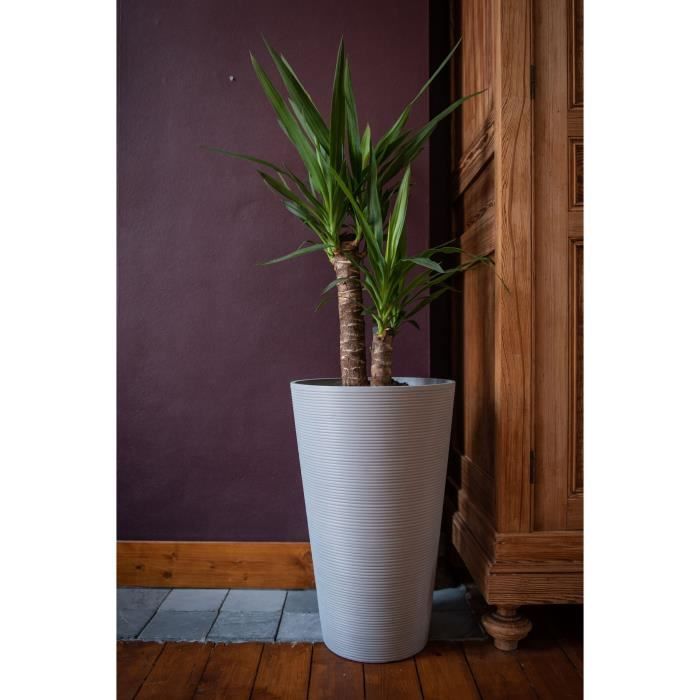 Tall flower pot - GARDEN ID - Green Care Sense Tall Blue stone - 55 cm - 10 year warranty - 100% recycled - UV and frost resistant