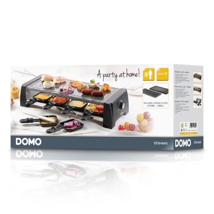 DOMO DO9189G Raclette appliance 8 persons - Black