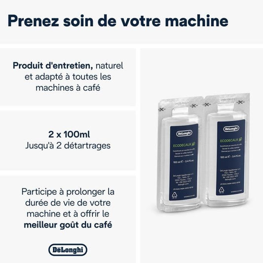 DELONGHI 5513296011 ECODECALK MINI - coffee maker descaler - 2 x 100 ml