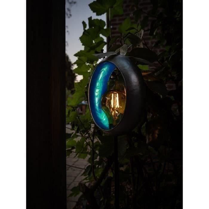 Solar lantern - GARDEN ID Lagune - Ø16 h80 cm - Autonomy 6-8h - On/off button - Rechargeable AAA battery.