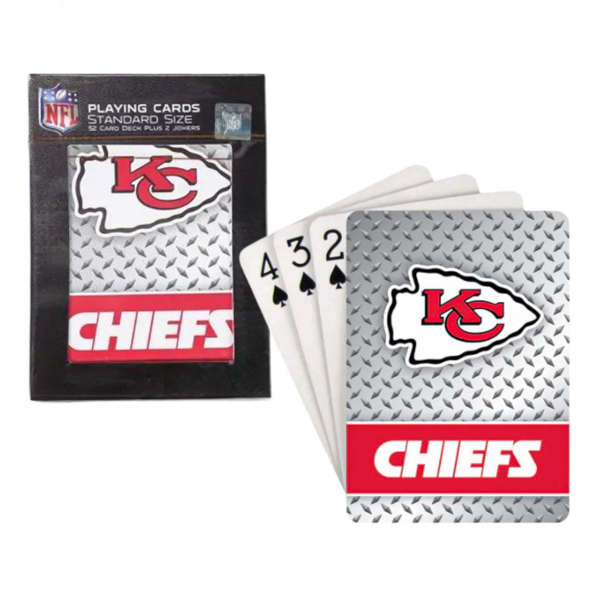 Kansas City Chiefs NFL Diamond Plate Playing Cards