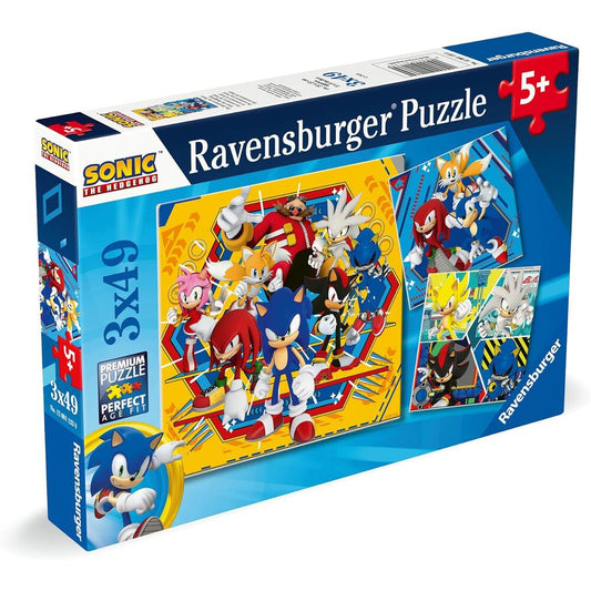 Sonic the Hedgehog puzzle 3x49pcs