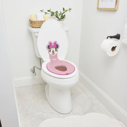 DISNEY BABY- MINNIE- Universal adhesive child toilet seat reducer, innovative, quick installation, semi-permanent