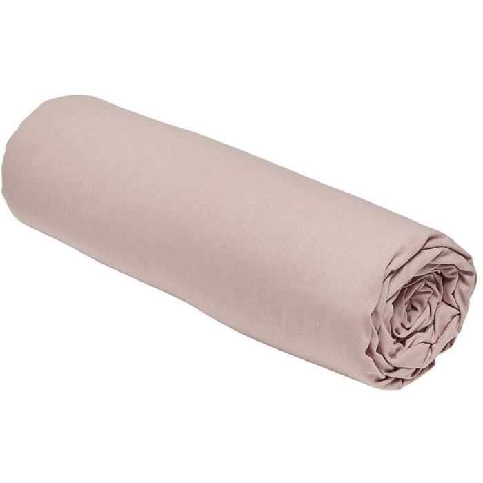 TODAY ESSENTIAL TODAY DRAP - 90 x 190 cm - 1 person - 100% UNE cotton - Sand pink