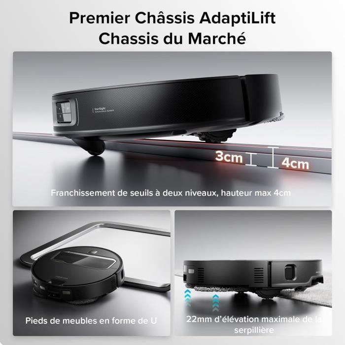 ROBOROCK SAROS Z70 - Robot Vacuum Cleaner - OmniGrip Articulated Arm - 22000 Pa Power - Ultra Slim Design