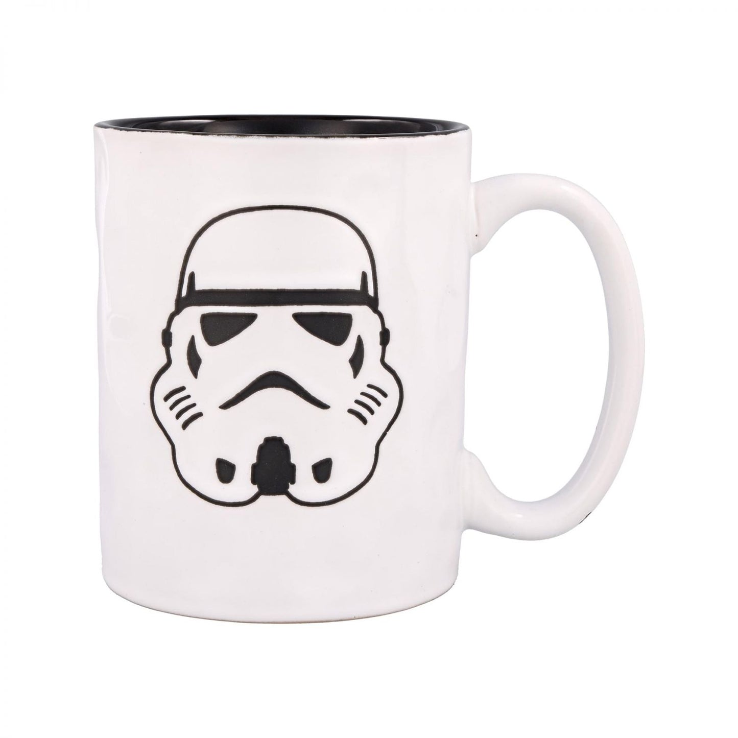 Star Wars Stormtrooper Wax-Resist Ceramic Pottery Mug | Holds 17 Ounces