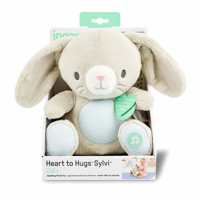 INGENUITY Sylvi baby rabbit comforter, soft toy, soothing melodies and vibrations, luminous, birth gift