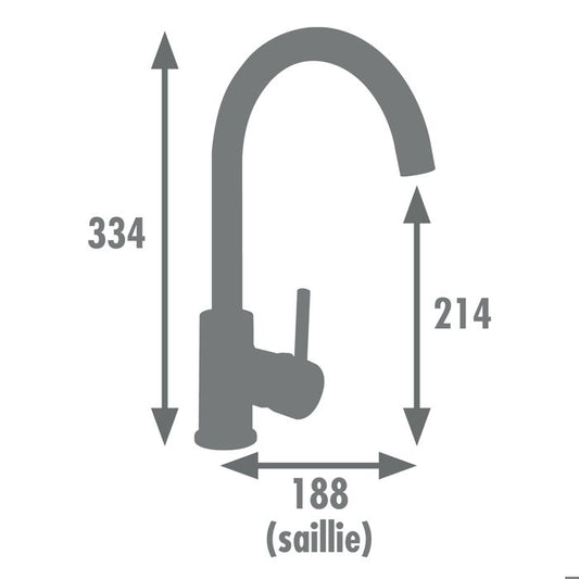 Rousseau Kitchen mixer Køben - Without shower - Brushed brass