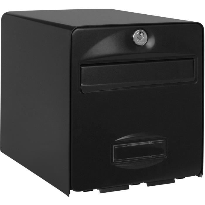 BURG WACHTER Galvanized Steel Balthazar Letterbox - 1 Door - Black