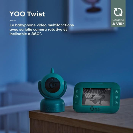 Babymoov Babyphone Video Yoo Master - Motorized Camera with 360 ° view - Sleep technology - Night vision