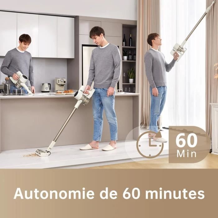 New Dreame R10 - Wireless broom vacuum cleaner - Power 120AW, 60 min autonomy - Advanced filtration - Multi -surface brush