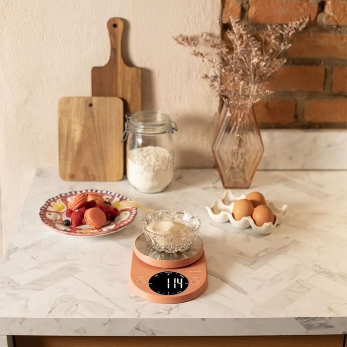 Electronic kitchen scale - Livoo - DOM493T - Terracotta