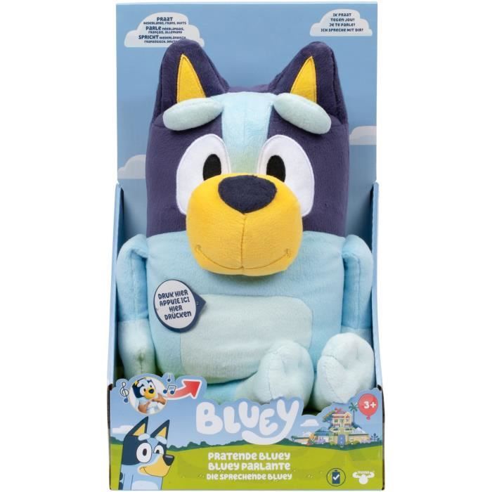 Talking plush toy - BLUEY - Bluey - 33 cm - Official voice - Theme music