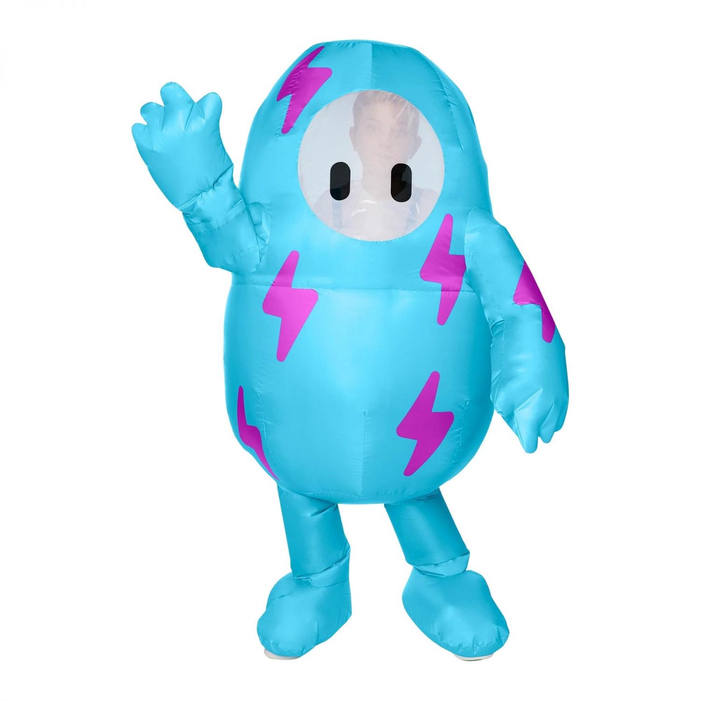 Fall Guys Blue Lightning Inflatable Child Costume | One Size Fits Up To 14