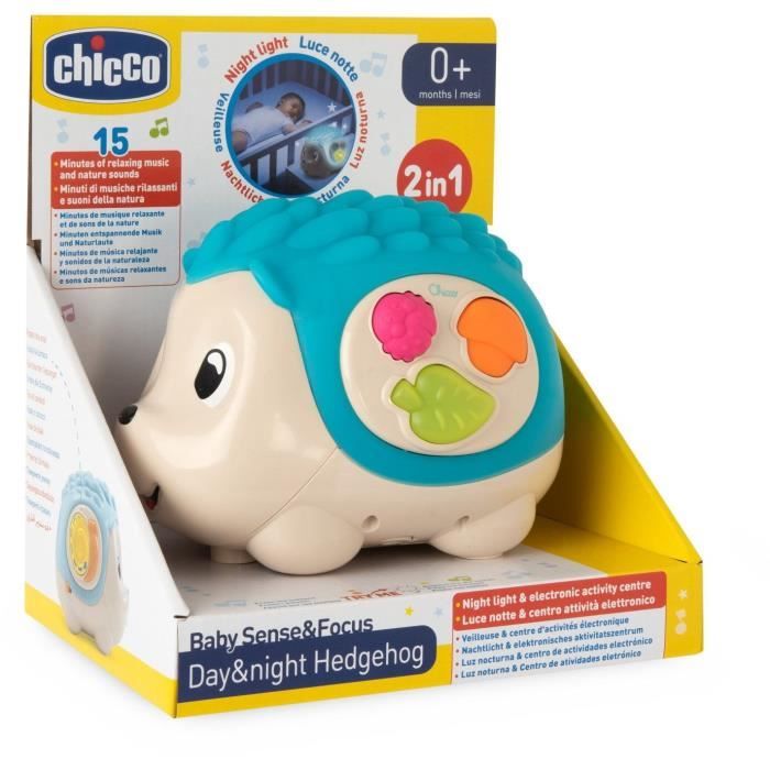 Sensory Hedgehog Activity Toy/Night Light - CHICCO - Day&Night - Blue - From Birth