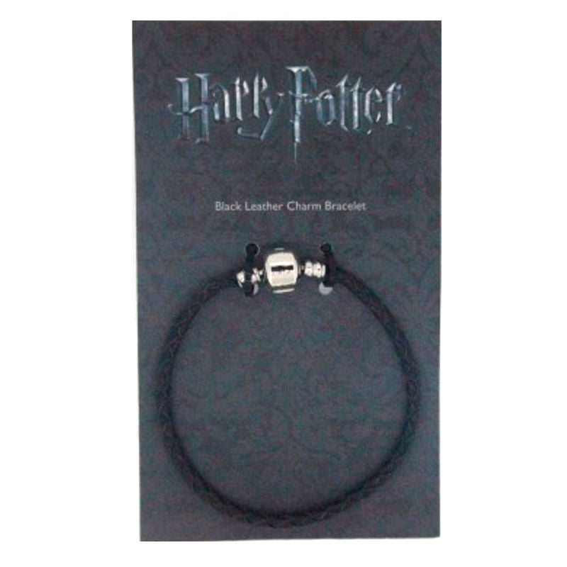 Harry Potter black leather charm bracelet