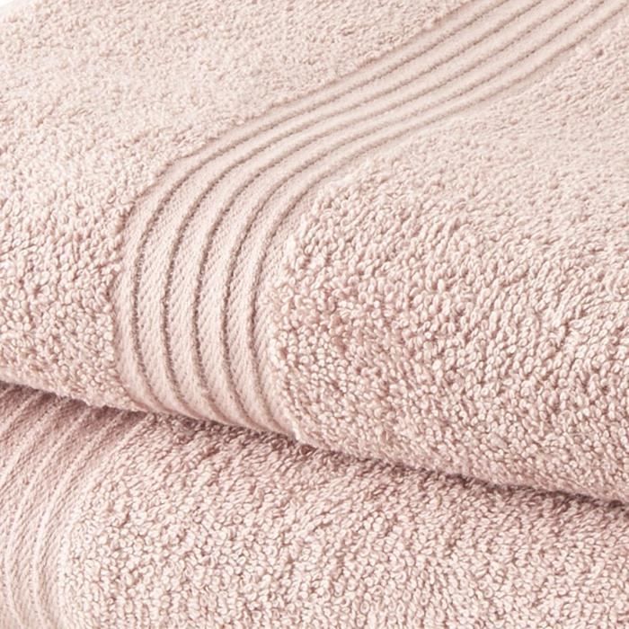 TODAY Set of 1 Bath towel 100% cotton 70x30 cm + 1 Bath towel 50x100 cm - Sand rose