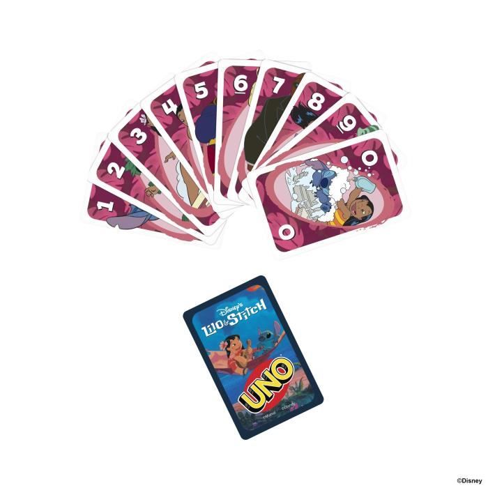 Mattel Games - Disney UNO Lilo and Stitch - Card Game for Kids and Family JCC10