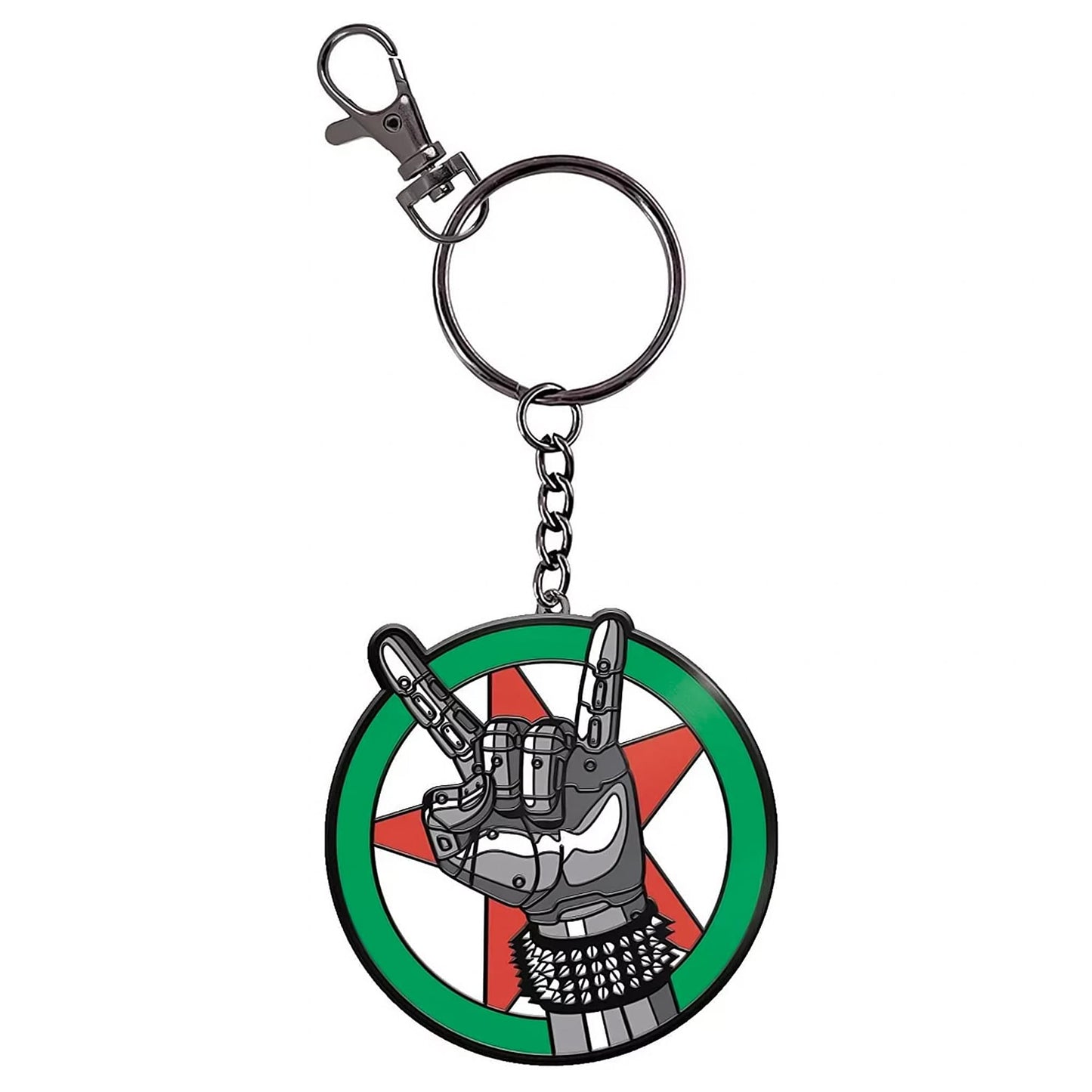 Cyberpunk 2077 Johnny Silverhand Logo 2 Inch Enamel Keychain