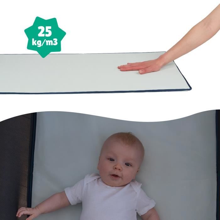 Badabulle Easy Clip Travel Cot - Easy to Fold and Unfold - Lightweight and Compact Bed with Carry Bag Included - Mattress Included