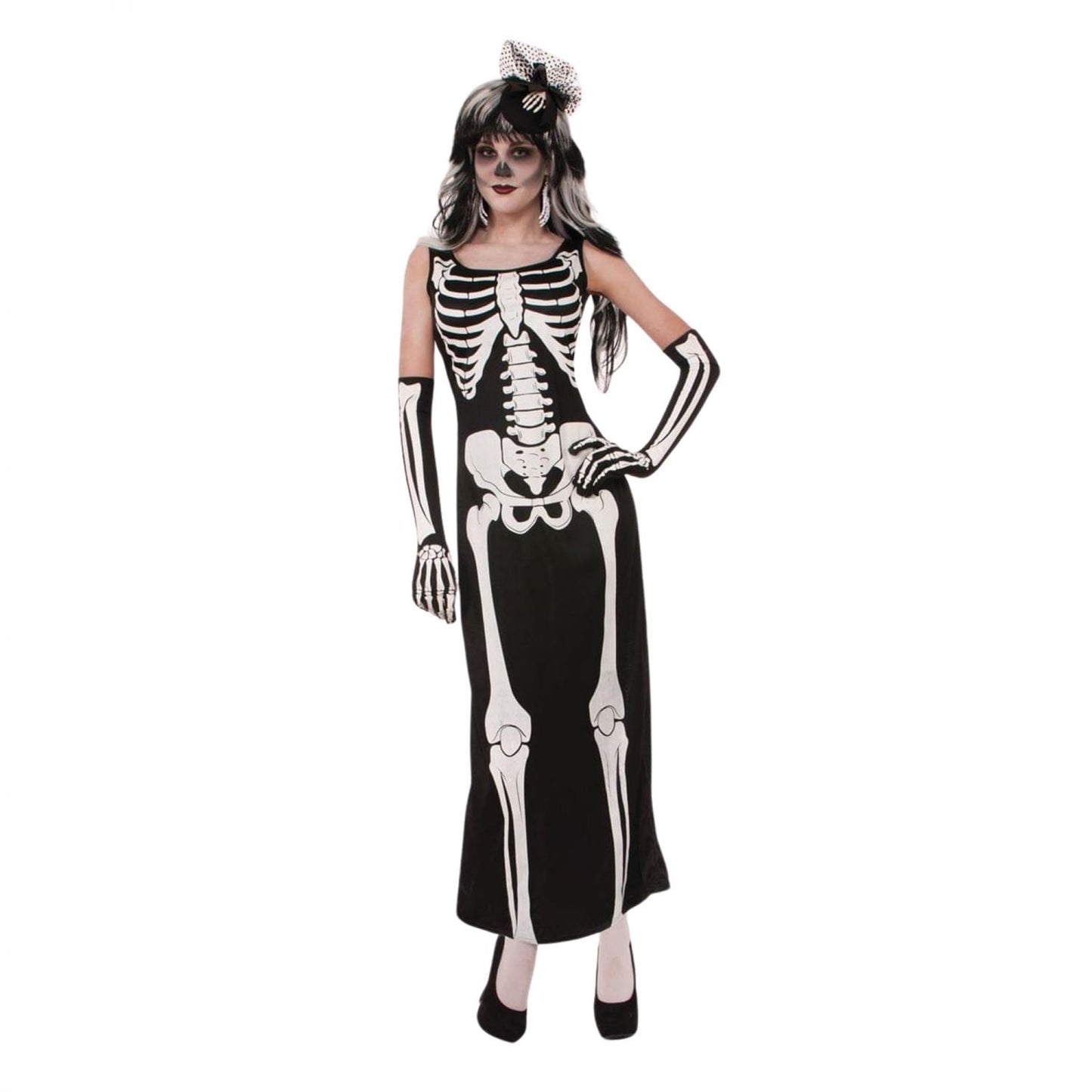 Skeleton Jumpsuit Adult Costume One Size