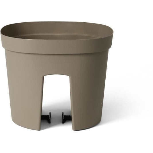 Balustrade pot - GARDEN ID Smile - Taupe 30 cm - Fits all balustrades - Water reserve - recycled and 100% recyclable