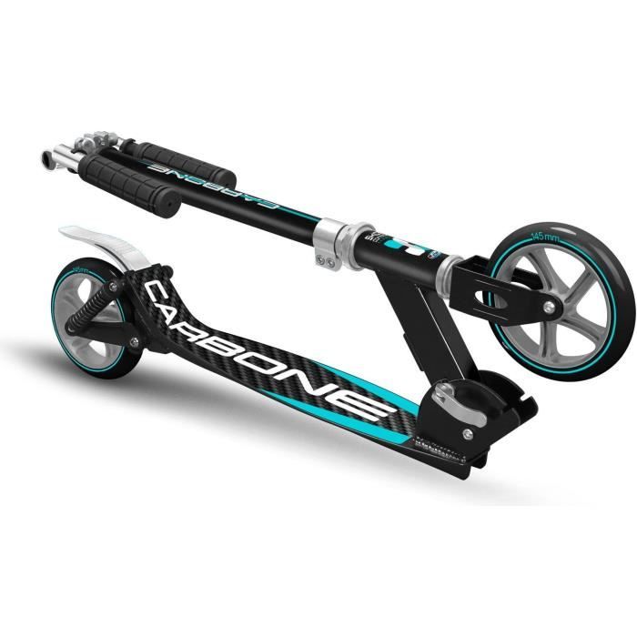 Adjustable folding scooter with double suspensions 145mm - SKIDS CONTROL CARBON - JK525145