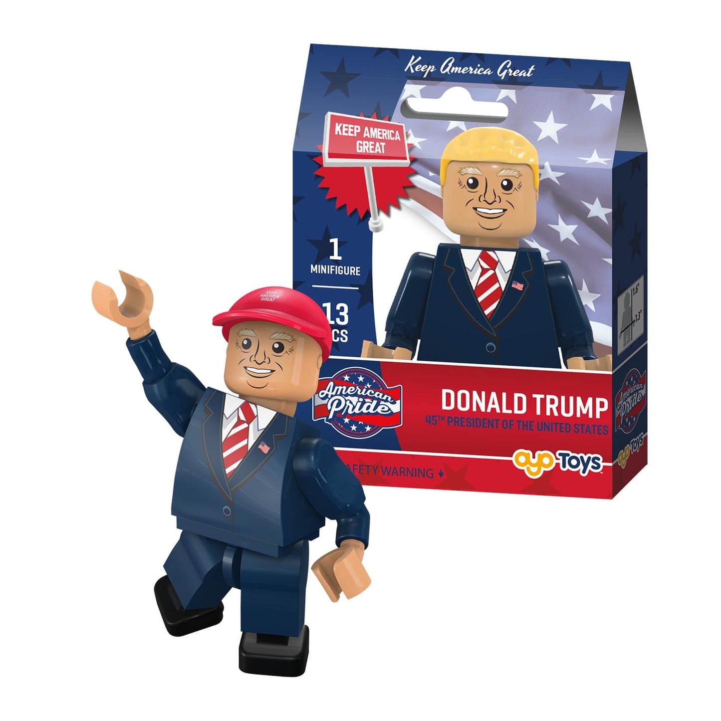 Donald Trump 45th President OYO American Pride Minifigure