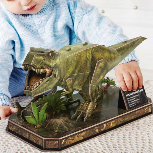 3D Puzzle - T-Rex - Construction Game - EXPLORA - Dinosaur - 52 pieces - Ages 8 and up