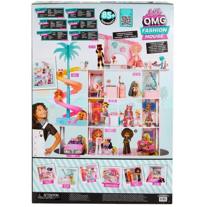 LOL Surprise Wooden dollhouse - Fashion House - 4 floors - H 120 cm