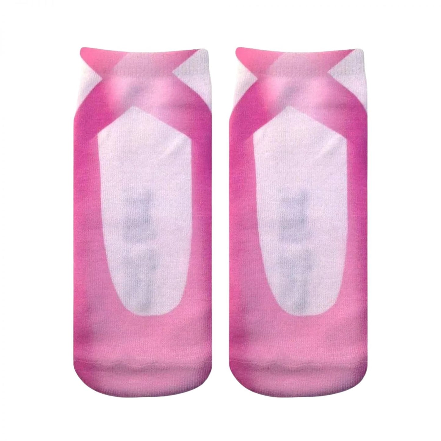 Ballerina Slipper Photo Print Ankle Socks