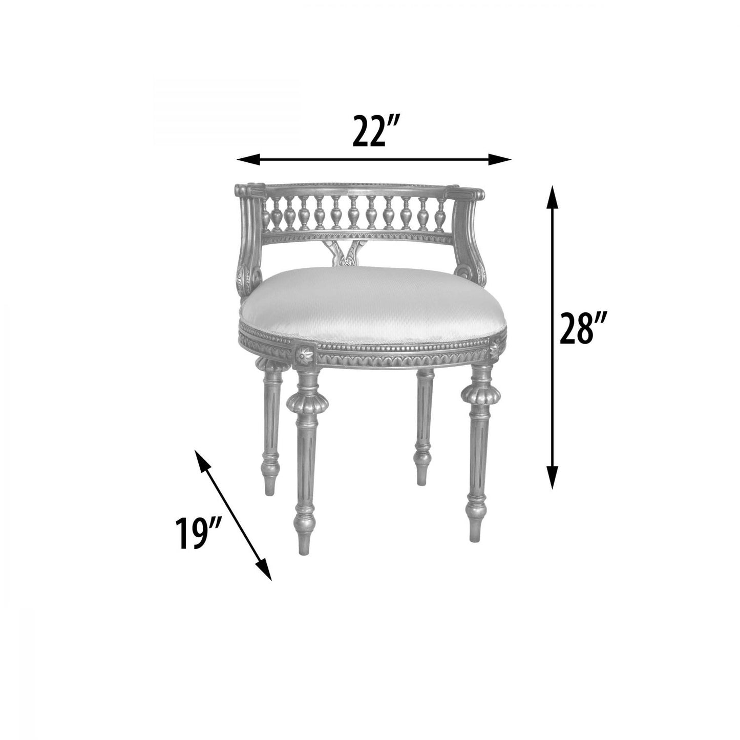 Platine Cream Vanity Chair