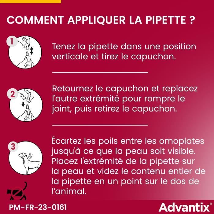 ADVANTIX 4 antiparasitic pipettes - For very small dogs from 1.5 to 4kg