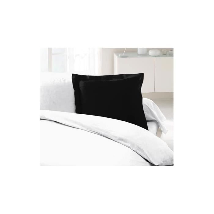 Lovely Home Lot of 2 pillowcases 100% cotton 63x63 cm - Black