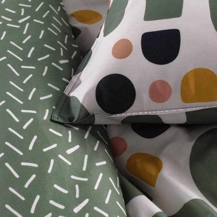Bedding set - TODAY - Sunshine - 2 people - 240x220cm - Cotton - Green - Other patterns