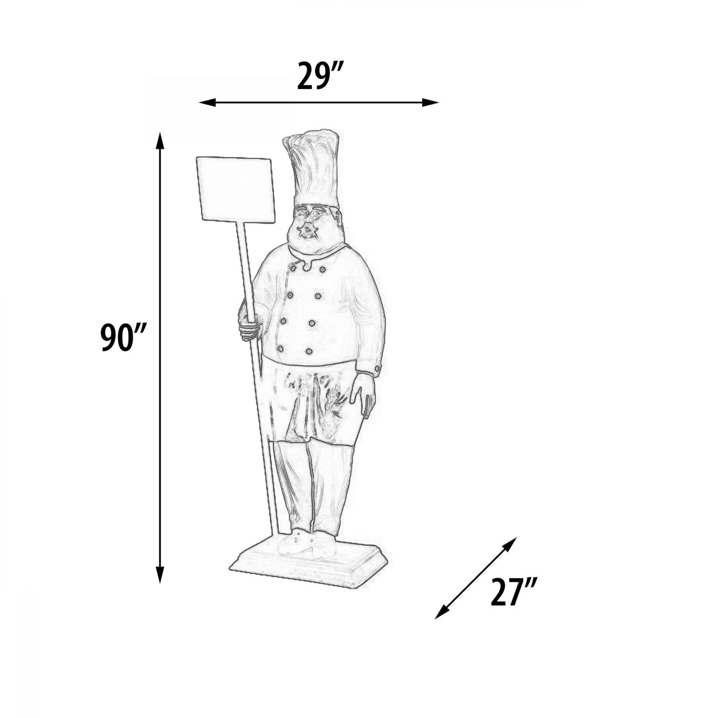 Large Cook with Chalkboard