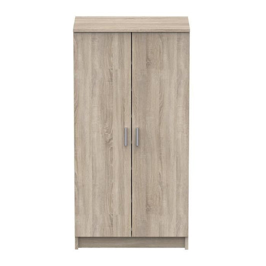 SHoeS Contemporary style shoe cabinet in brushed oak and pearl white - L 54,6 cm