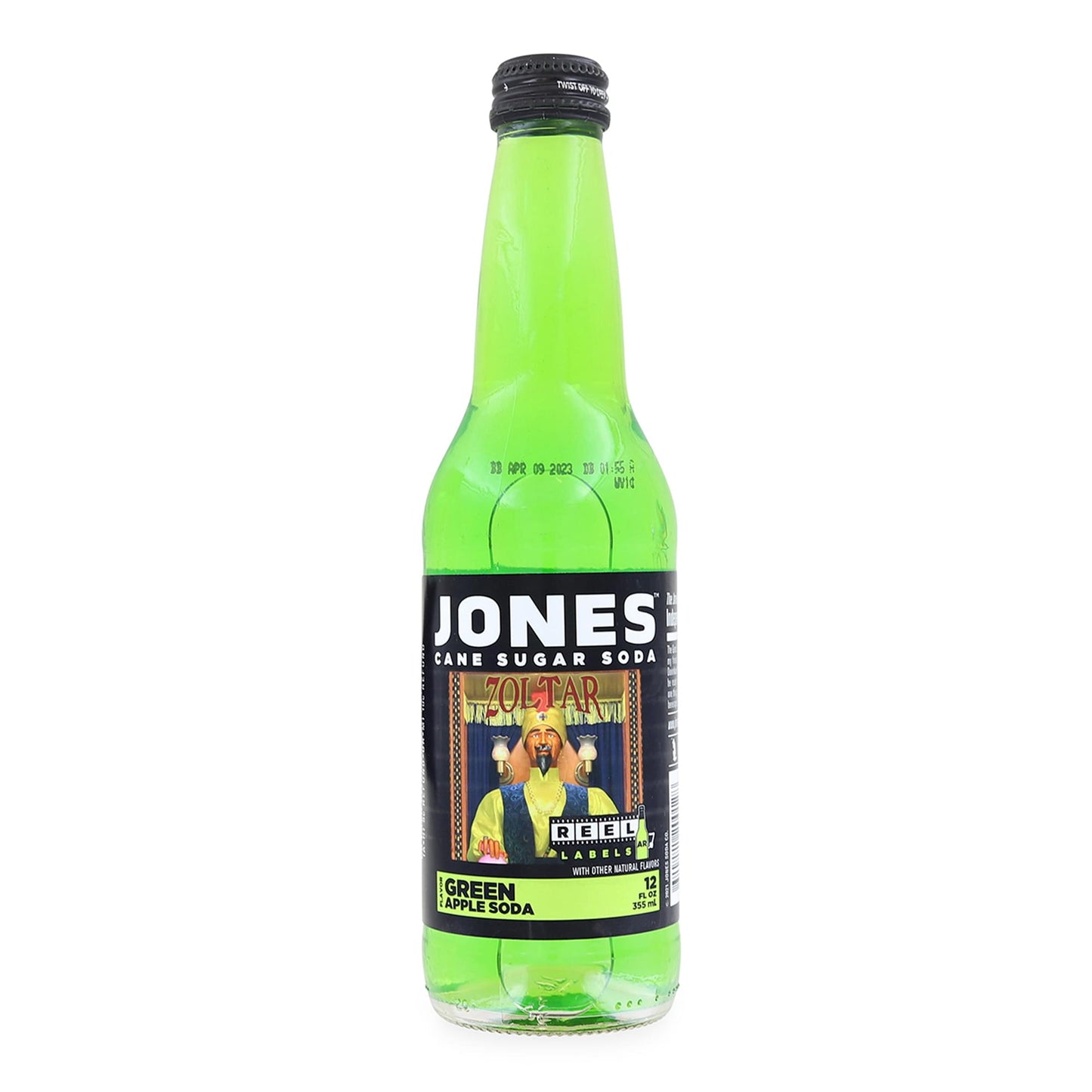Zoltar AR Reel Label 12oz Jones Soda | Green Apple