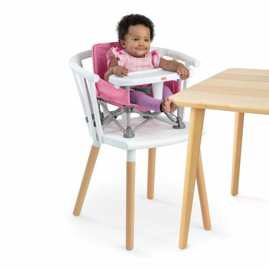 BRIGHT STARS Booster Seat, Green, Foldable, Portable, Travel, Lightweight and Easy to Clean, Carry Bag Included