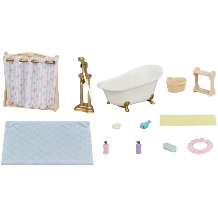 Bathtub and shower set - SYLVANIAN FAMILIES - 5739 - Bathroom set with accessories
