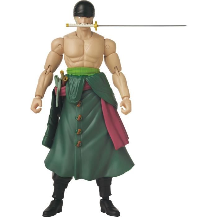 Anime Heroes Figure - BANDAI - One Piece Zoro Style 3 Swords 17 cm - 16 points of articulation