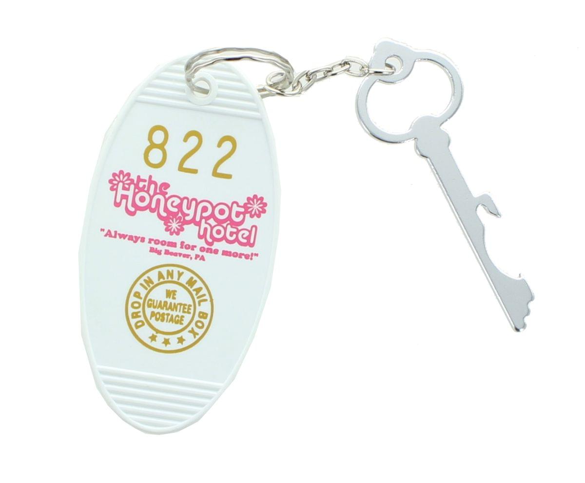 Retro Motel Key Fob - Honeypot Hotel White