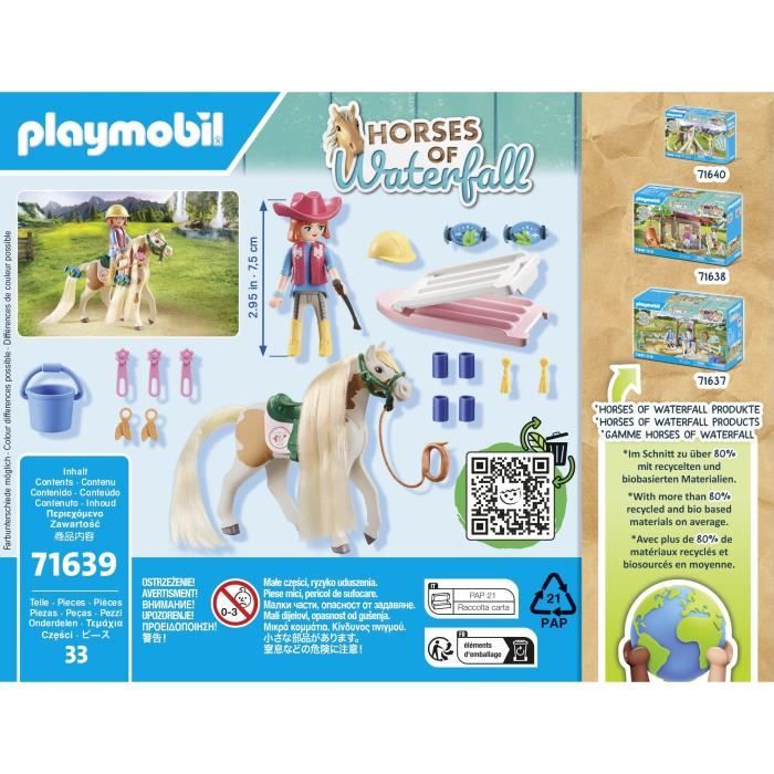 PLAYMOBIL 71639 Ellie with horse, Horses of Waterfall, 33 pieces, Ages 4 and up