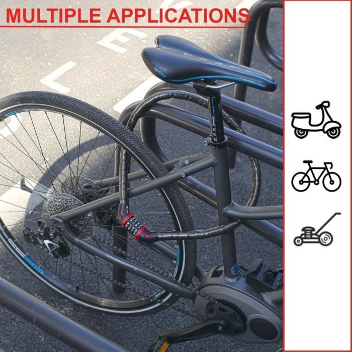 MASTER LOCK Bike Anti-Theft Cable - Ideal for Bicycles, Electric Bikes, Skateboards, Strollers, Mowers and other Equipment