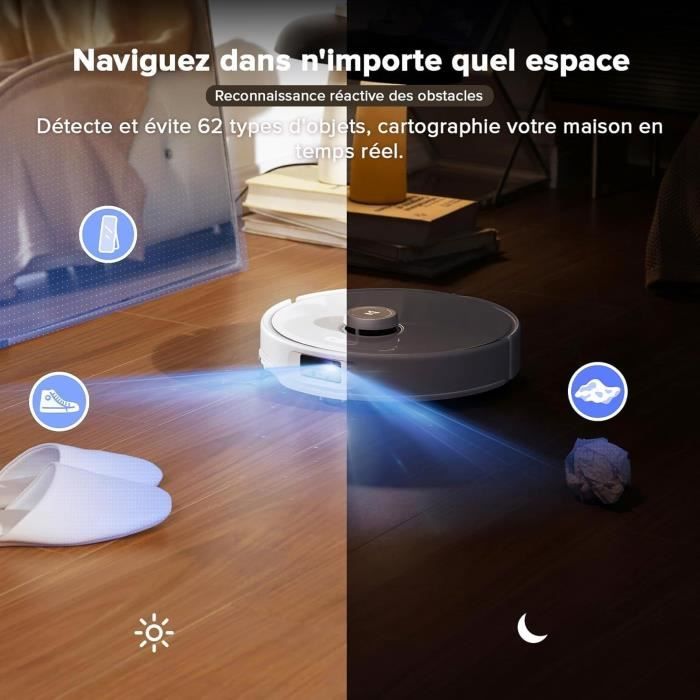 ROBOROCK QREVO CURV - Robot Vacuum Cleaner with Multi-Function Station 3.0 - 18500 Pa - Anti-Tangle System