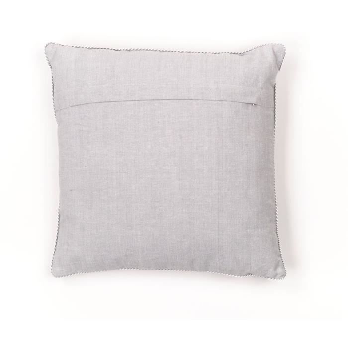 Cushion - TODAY - CHARME - Chambray x Petite broderie Constance - 40 x 40 cm