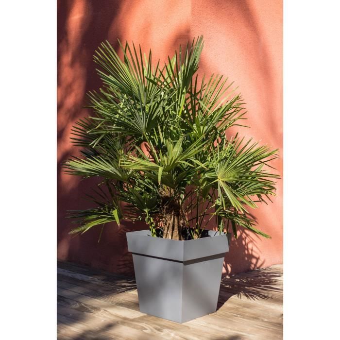 EDA Tuscany square pot - 50 cm - 87 L - Anthracite Gray