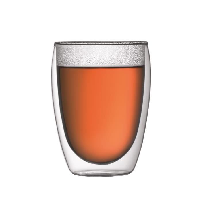 BODUM CHAMBORD Piston Coffee Set - 8 cups - 1L - Gray - With 2 double-sided glasses Pavina 0,35l