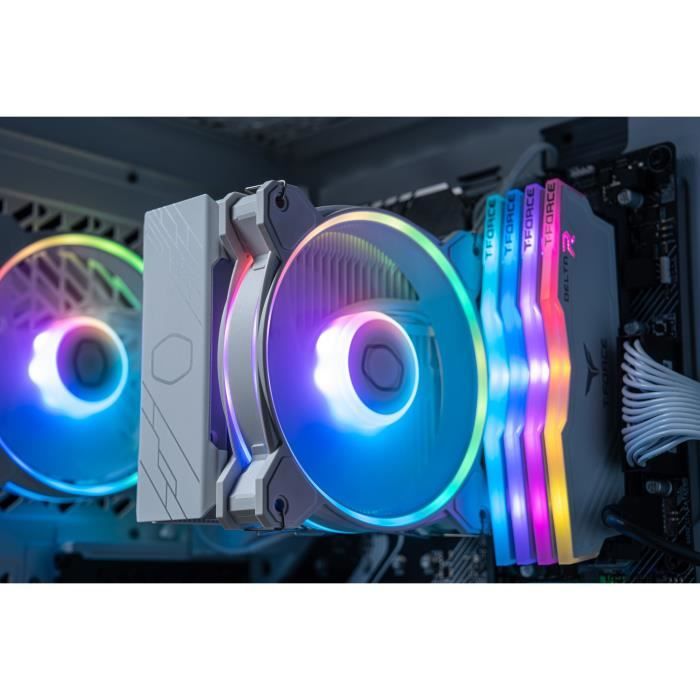 COOLER MASTER - Hyper 212 Halo White ARGB - Cooler - TDP 180w - 120 mm